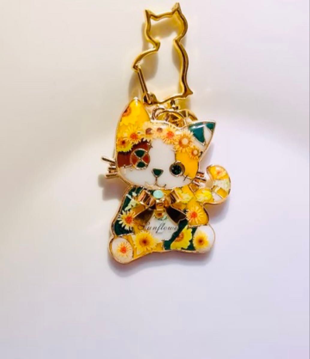 【再販×2/即買い◎】夏限定ひまわり猫のつぎはぎチャームッグに咲く小さな物語 「Sunflower Patch Cat」値下げ不可