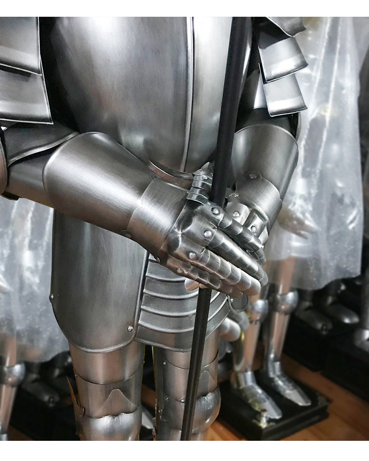 【中世騎士】人気インテリアヨーロッパ中世風甲冑鎧100%ハンドメイド等身大装飾品覇気迫力満点映画写真撮影置物★高さ200cm重さ18kgL36_画像4