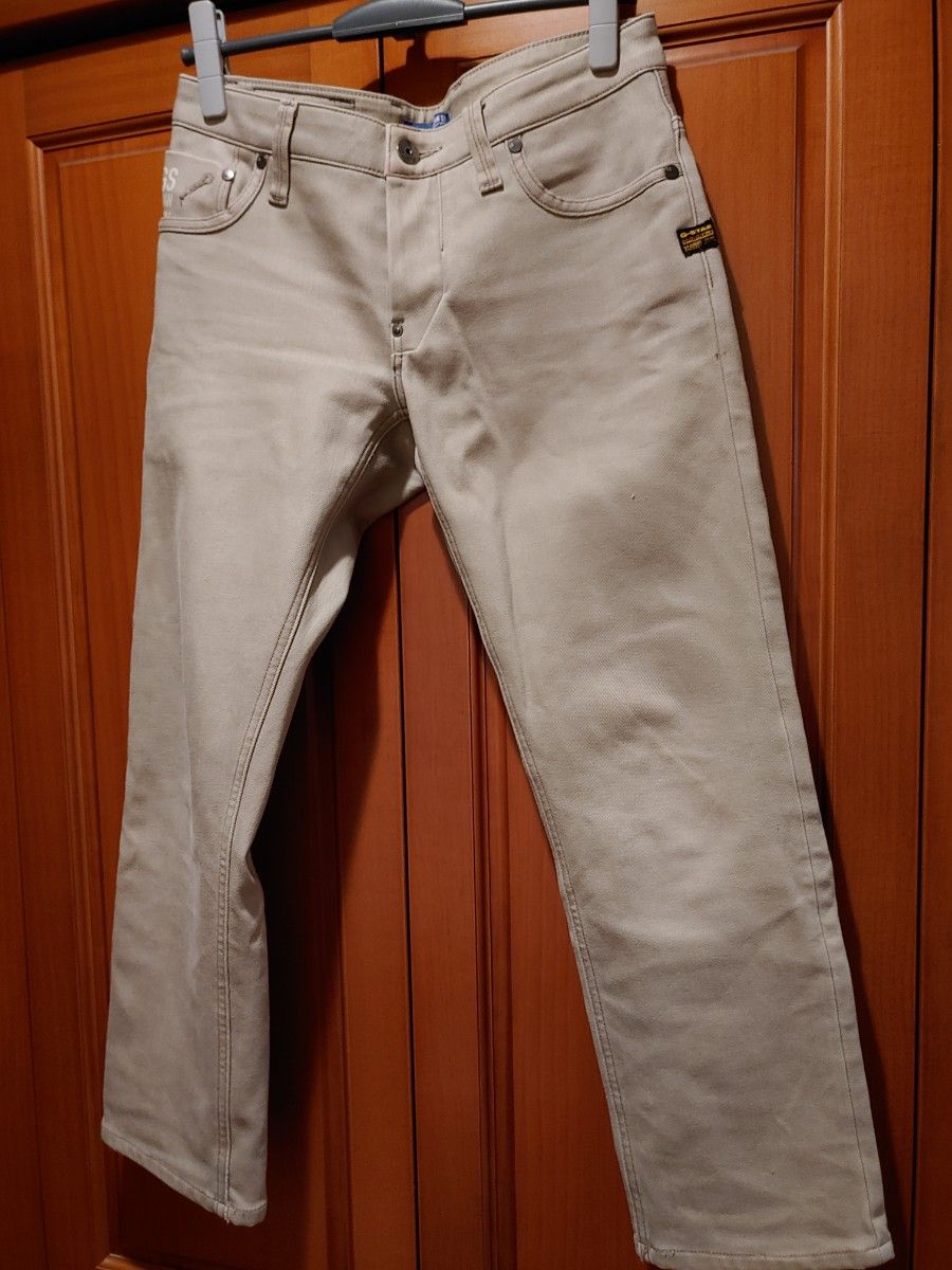 G-STAR RAW ジーンズ デニム パンツ 裏地付 ベージュ ストレッチパンツ 
