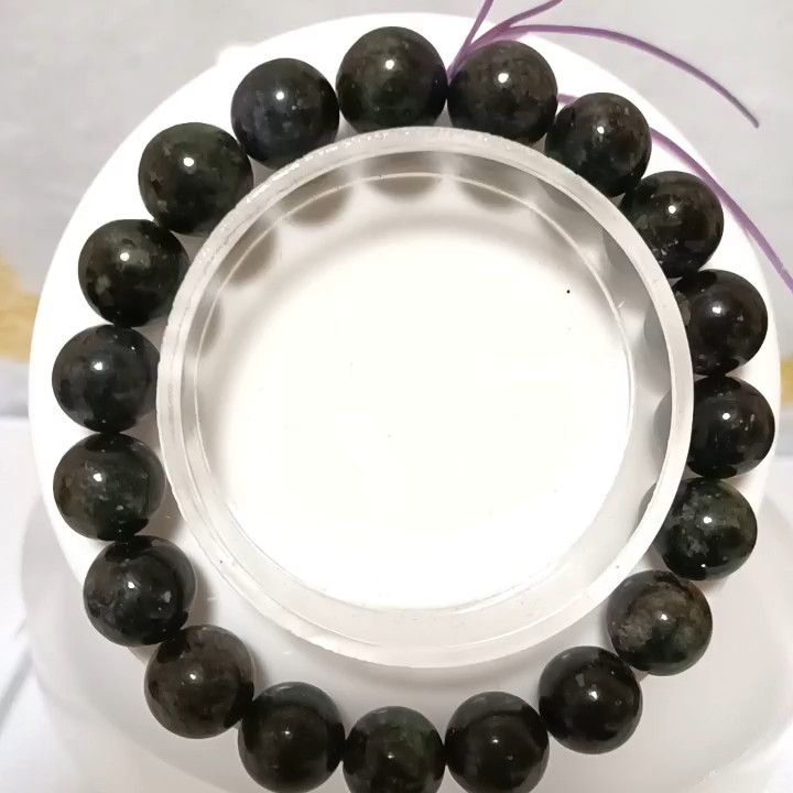 希少石 ルビーインクロムマイカ ブレスレット パワーストーン 10.7mm 内径17cm 天然石 ブラジル産