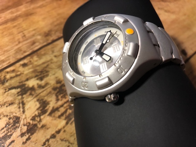 AK538 отличный редкий редкость Vintage swatch Swatch SWISS IRONY Irony SCUBA 200 aluminium AG1999 кварц мужские наручные часы 