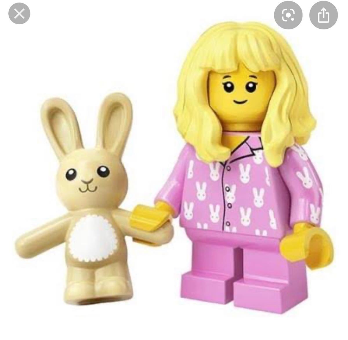 レゴ 女の子 パジャマ うさぎ ぬいぐるみ パジャマガール ミニフィグ B