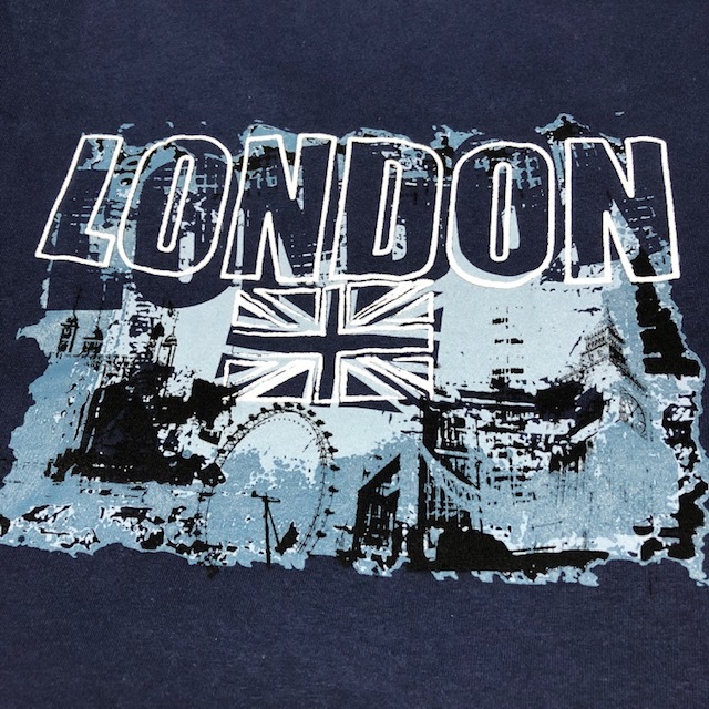 T●162 USA古着 ほぼ未使用 LONDON Tシャツ FRUIT OF THE LOOM S オールド ヴィンテージ アメリカ古着_画像4