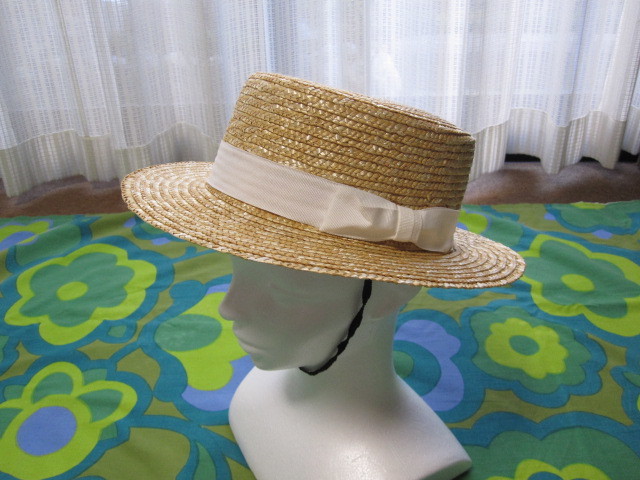  use several times Kids absolute size 55cm natural . tree material UNITED ARROWS green label relaxing straw hat white ribbon attaching United Arrows cap 
