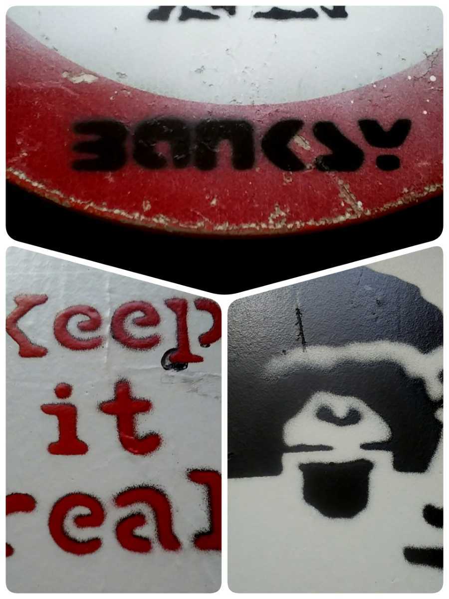 新価格！Banksy(バンクシー)のロードサイン『Keep It Real』道路標識。２００３年にイギリスのEssexでの発見作品■裏面にEurosignsシール有_画像5