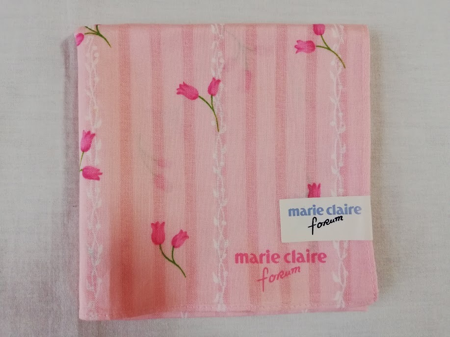 【正規品】Marie Claire / マリ・クレール ハンカチ ピンク 花柄 yh-2036_画像1