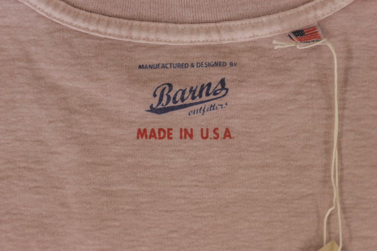 BARNS PINK/SIZE S BR-8322 “PLAIN USA T-SHIRT” ワンウォッシュ バーンズ 無地半袖Tシャツ_画像6