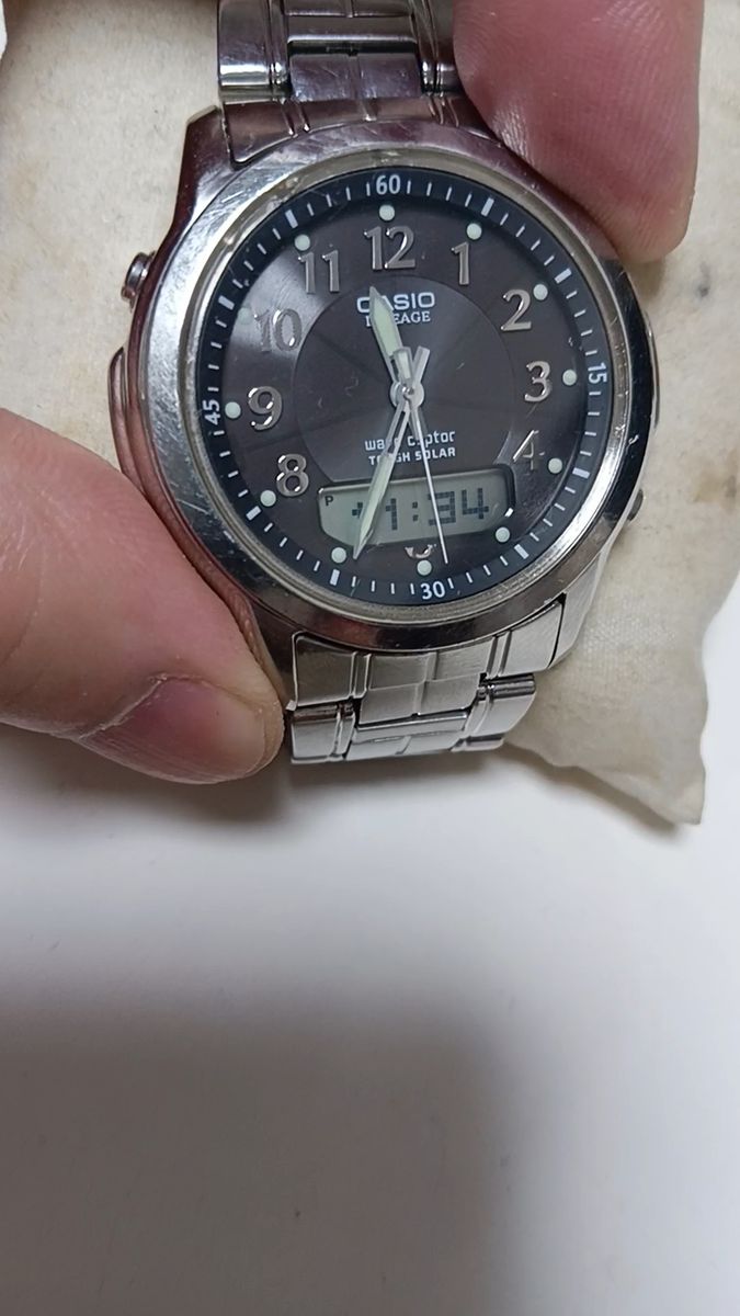 CASIO ウェーブセプター LCW-100 電波ソーラー 稼働中