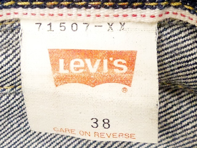 即決★日本製 Levi's 71507-XX★メンズM セカンド Gジャン 2nd リーバイス 38 ビッグE デニムジャケット ジージャン 507XX_画像6