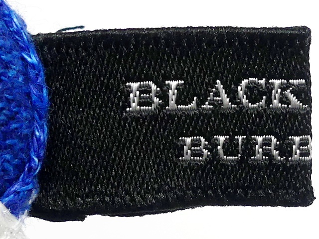  быстрое решение *BURBERRY BLACK LABEL* мужской M вязаный кардиган снят с производства Burberry Black Label 2 синий голубой три . association Night вышивка лен 