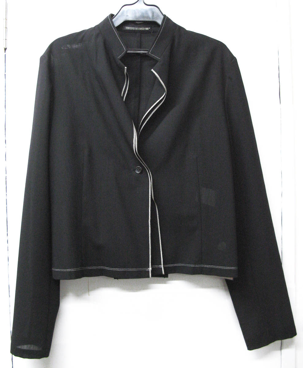 ヨウジ noir ： 薄手 ウールギャバ ジャケット 未使用品 ( ワイズ シャツジャケット ヨウジヤマモト ノアール Yohji Yamamoto jacket