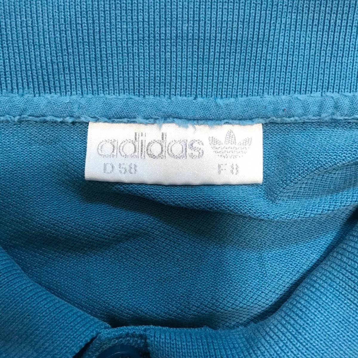 adidas アディダス ポロシャツ 半袖 ターコイズブルー 青 水色 メンズ