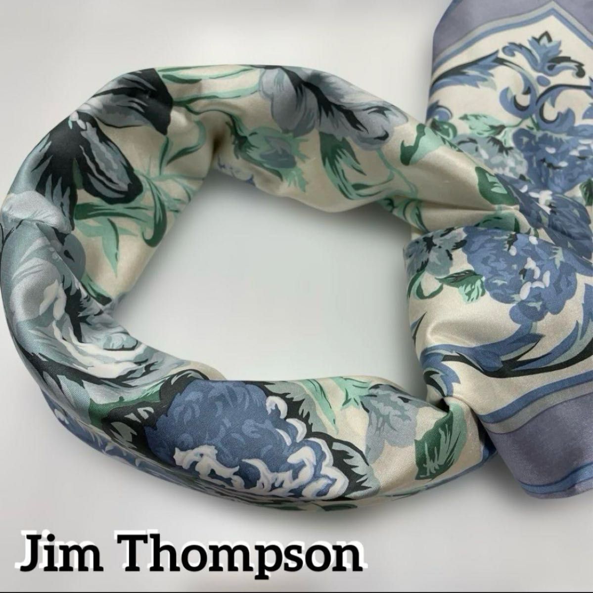 未使用】Jim Thompson ジムトンプソン 大判シルクスカーフ