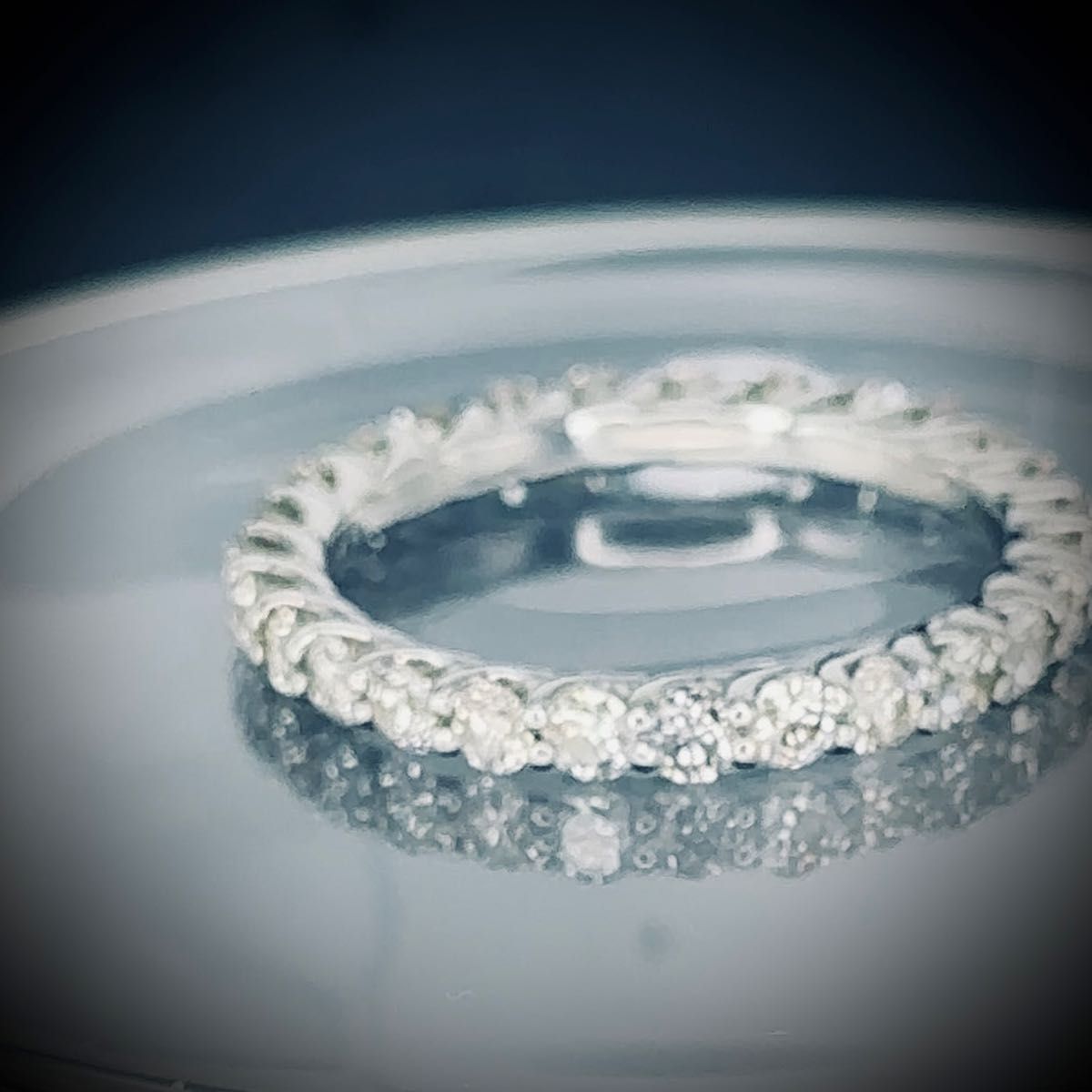 天然ダイヤモンド 1.5ct プラチナ Pt950 フルエタニティリング 15号 指輪 full eternity