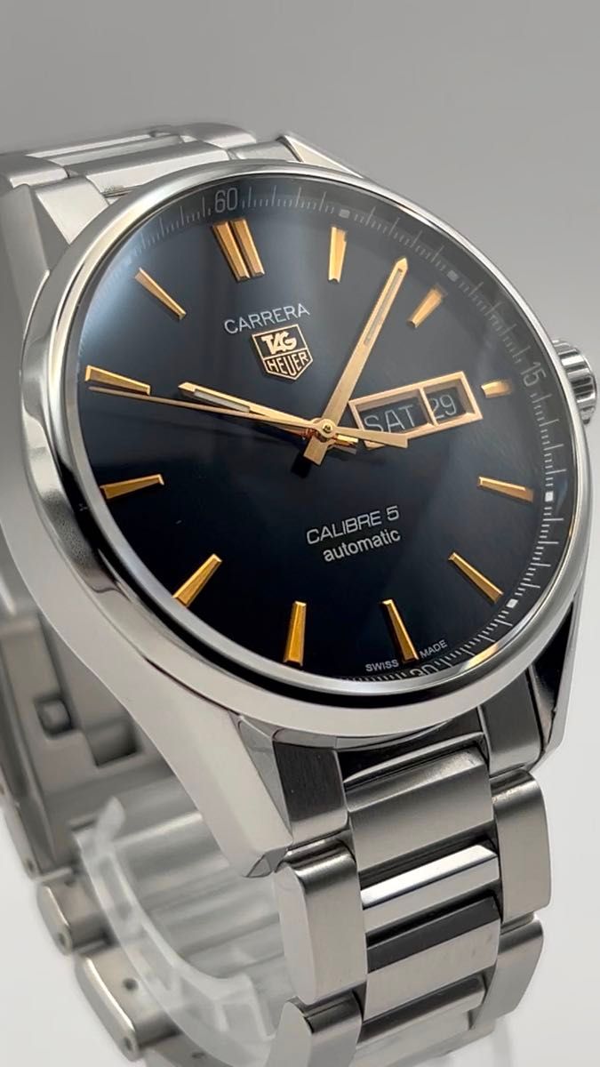 ●超美品● 13 タグホイヤー カレラ キャリバー5 黒文字盤 2025年4月分解掃除&新品仕上げ済み フルメンテナンス