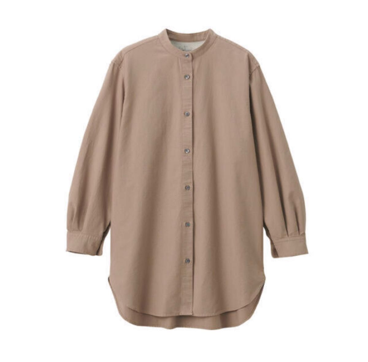無印良品 洗いざらしオックスチュニック M-L