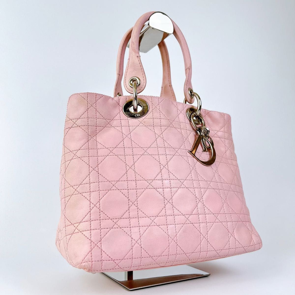 DIOR ディオール ハンドバッグ レディディオール カナージュ レザー