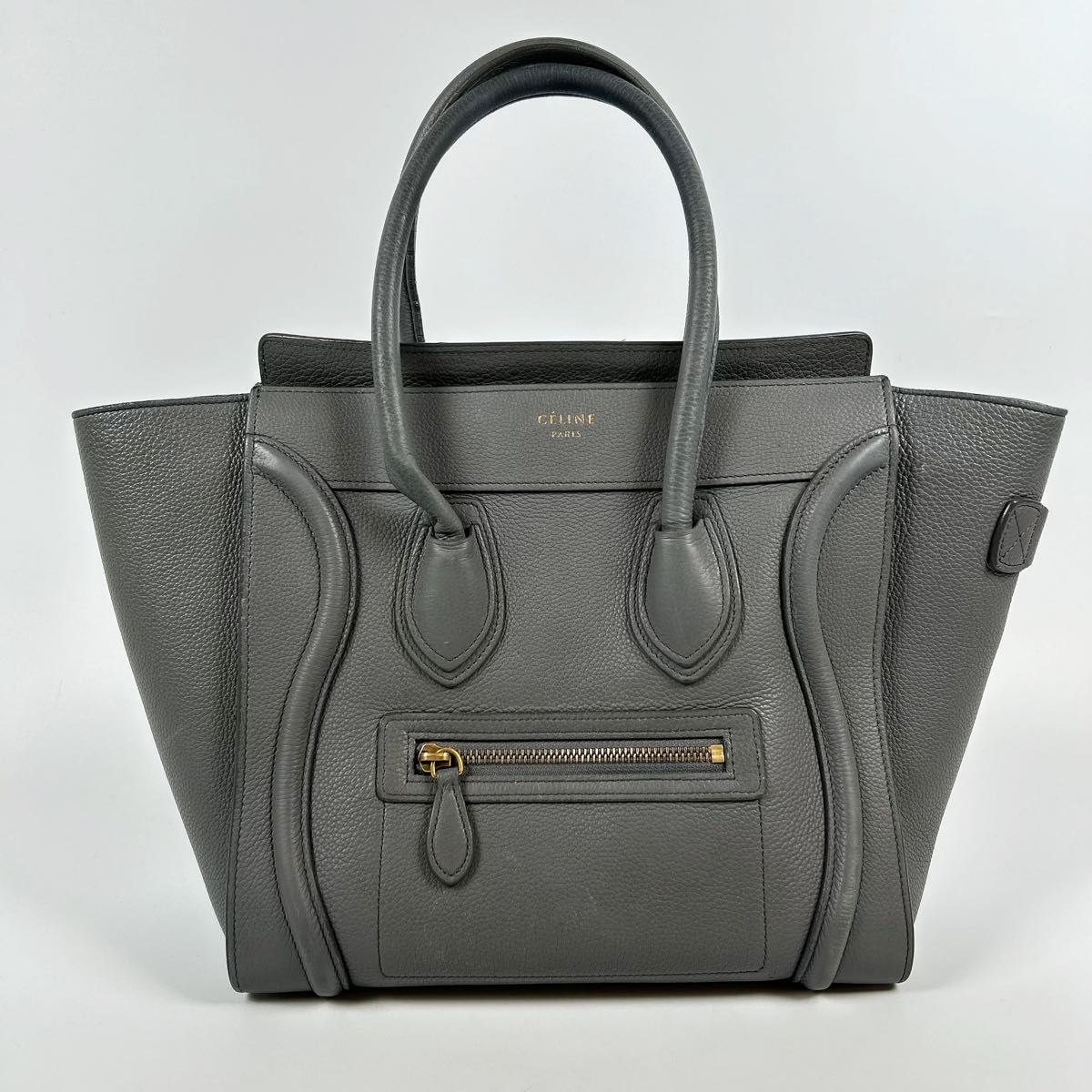 CELINE セリーヌ ラゲージ レザー マイクロショッパー トート バッグ