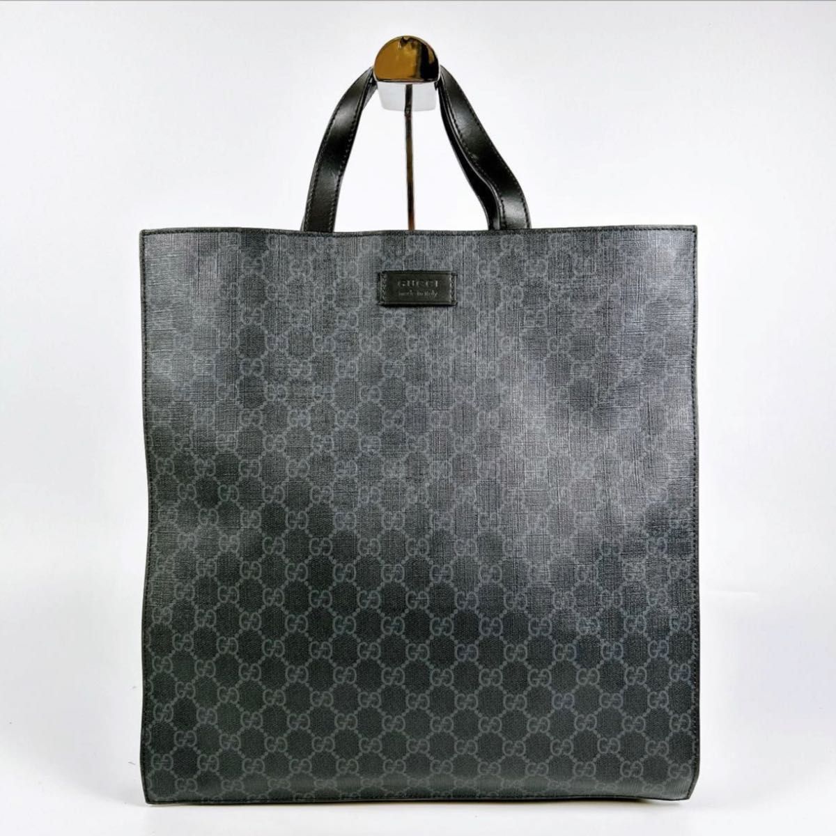 美品 GUCCI グッチ GGスプリーム トートバッグ ハンドバッグ PC A4 美品 GUCCI グッチ GGスプリーム レザー トートバッグ