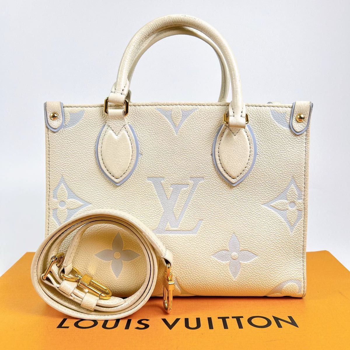 【美品】LOUISVUITTON ルイヴィトン オンザゴー PM モノグラム アンプラント 2WAY ハンドバッグ ショルダー
