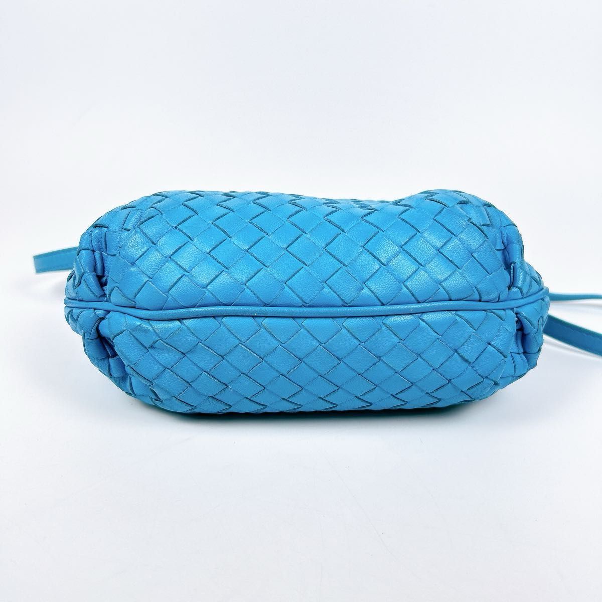 BOTTEEGA VENETA ボッテガミニ ブルー ショルダーバッグ BOTTEGA VENETA ボッテガ イントレチャート ブルー ショルダー