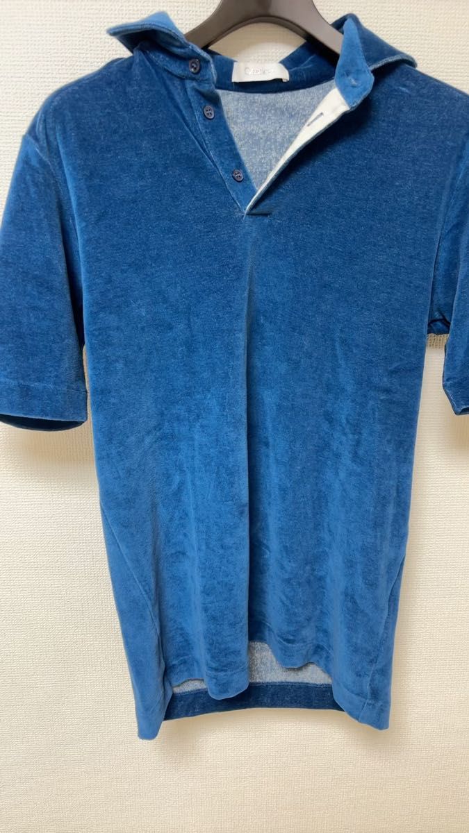 Cruciani クルチアーニ ポロシャツ インディゴブルー サイズ48 美品 定価37000円