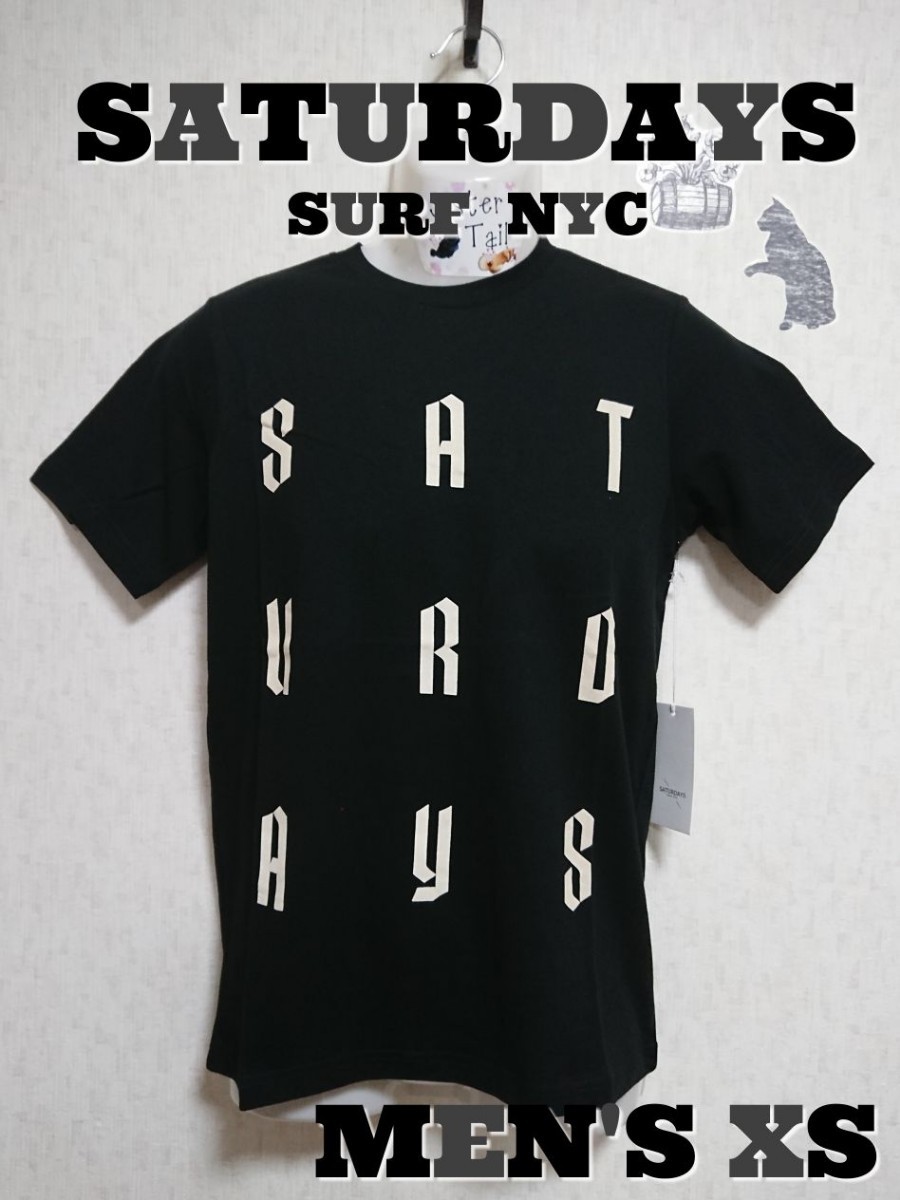 【XS】SATURDAYS SURF  NYC  Gothic Tee（黒）