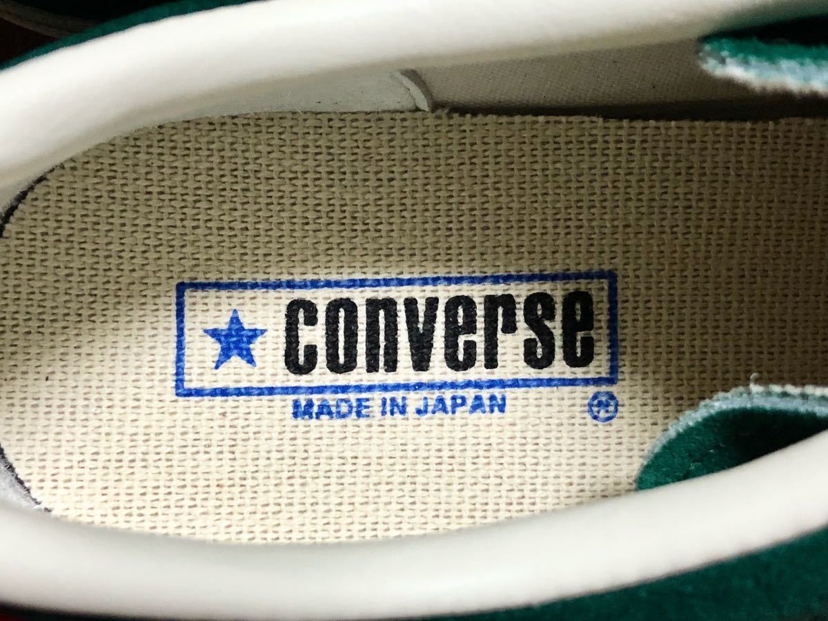 19年製 CONVERSE ONE STAR J VTG TIMELINE コンバース ワンスター タイムライン MADE.IN.JAPAN 日本製 GREEN SUEDE スエード 緑 27.0cm_画像7