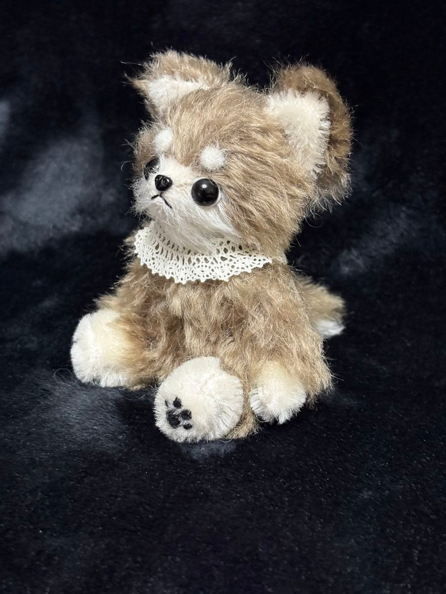 まきけいこ 陶器 作家 テディベア ハンドメンド ドール ぬいぐるみ 犬 テディわんこ テディチワワ チワワ テディベア モヘア