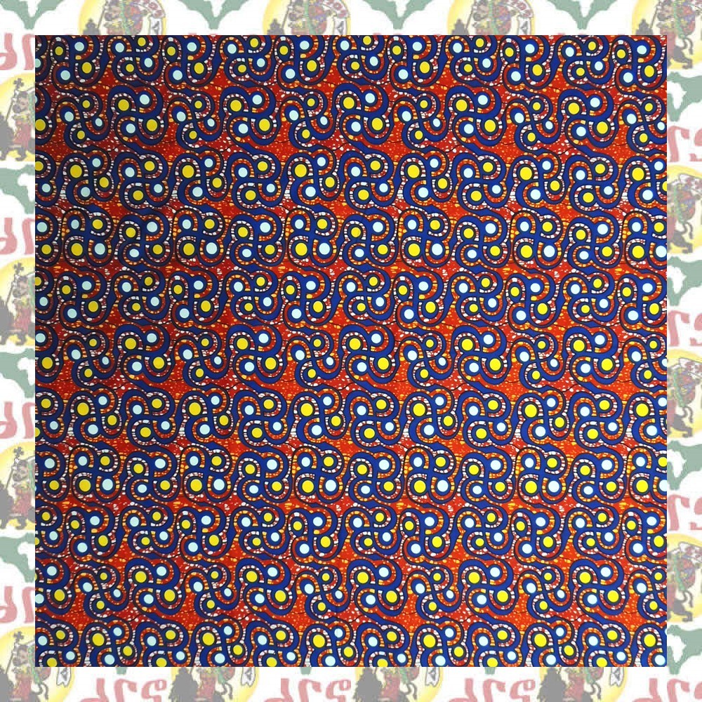 【SALE/180cm x 110cm/2ヤード】アフリカンプリント生地 barg-a177 アフリカ布 アフリカ生地 ゴールドプリント アンカラ キテンゲ パーニ_画像2