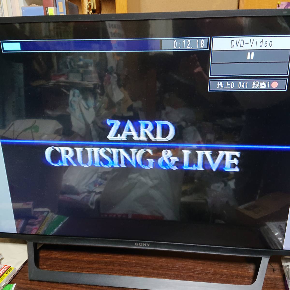 ZARD,making of CRUlSlNG&LlVE,VHSテープ編集のDVDディスクThe Day Of 1999,8,31「代理入札不可＆離島不可」日本人限定_テレビ画面のDVD画像オープニング