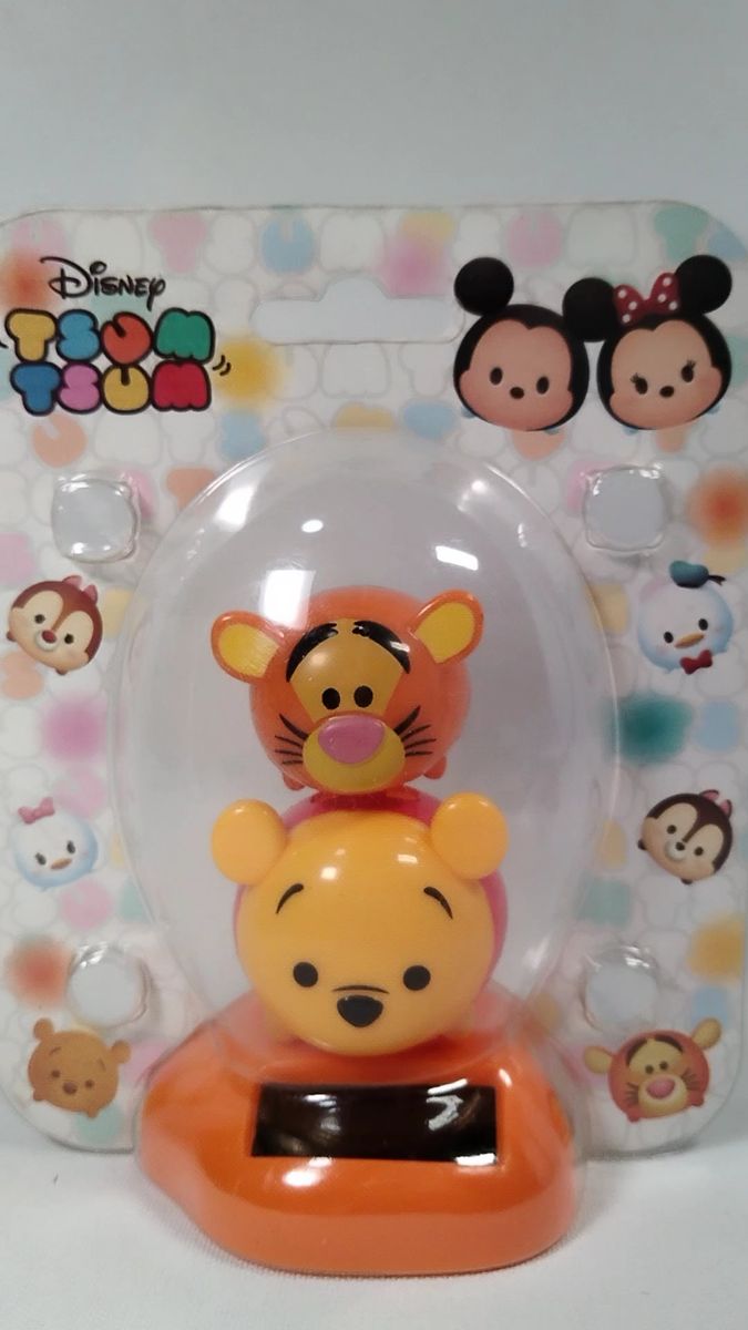 ディズニー ツムツム プーさん+ティガー 2連 ソーラースイングギミック/ミニマスコット(7-834)