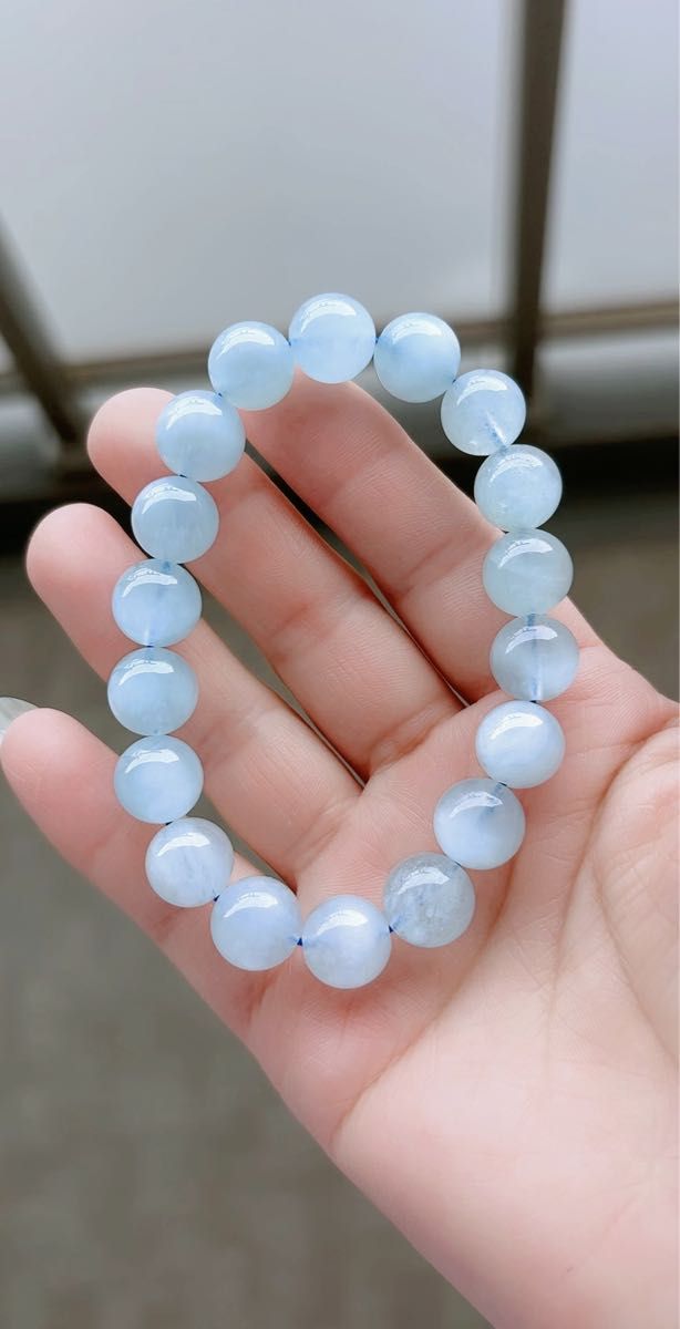 アクアマリン 天然石 11.5mmブレスレット