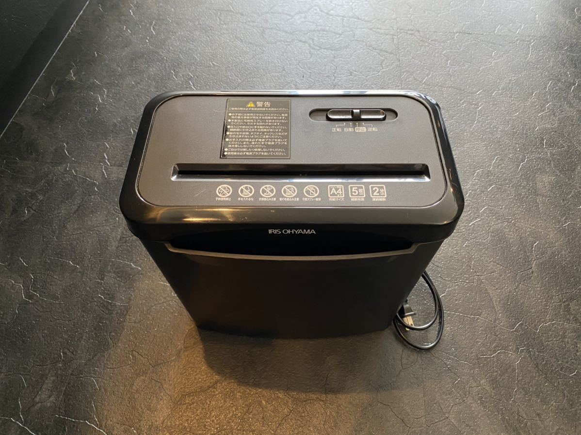  Iris o-yama shredder P5GCX 120W electric shredder A4 size till 5 sheets till same time small . document adjustment document cutting office work processing adjustment integer .