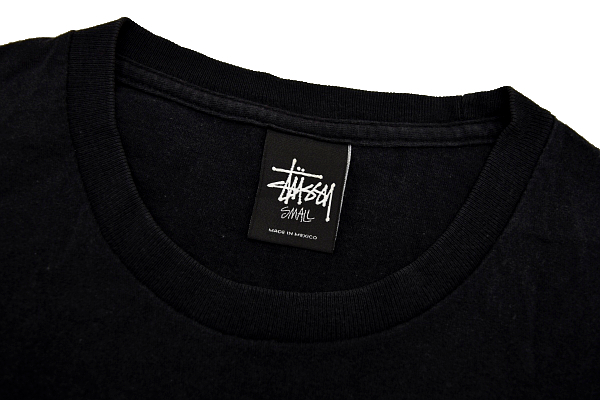 S-8666★送料無料★美品★STUSSY ステューシー★メキシコ製 ブラック黒色 ラスタカラー ビッグロゴプリント 半袖Ｔシャツ Ｓ_画像2