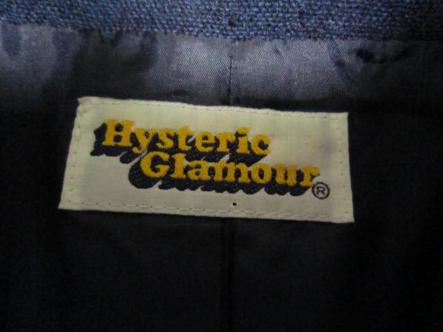 AA84 хорошая вещь *HYSTERIC GLAMOUR( Hysteric Glamour )* три . шерсть tailored jacket /sizeFREE/ сделано в Японии 