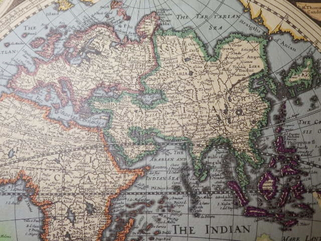ヤフオク 世界地図ポスター2枚 アンティーク風 16世紀 17
