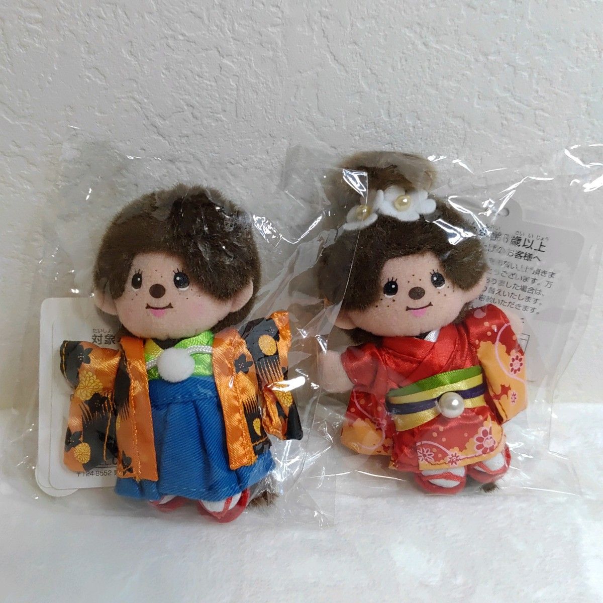 お着物モンチッチ Sサイズ ペア2体セット タグ付き 複数在庫有り 未使用 タグ付き Monchhichi モンチッチ ペア2体