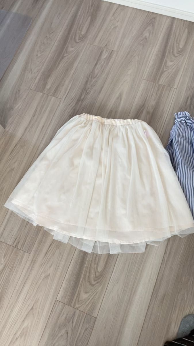 女の子 キッズ服 3点セット スカート ガウチョパンツ L 140 まとめて売り 夏服 メゾピアノ ポンポネット