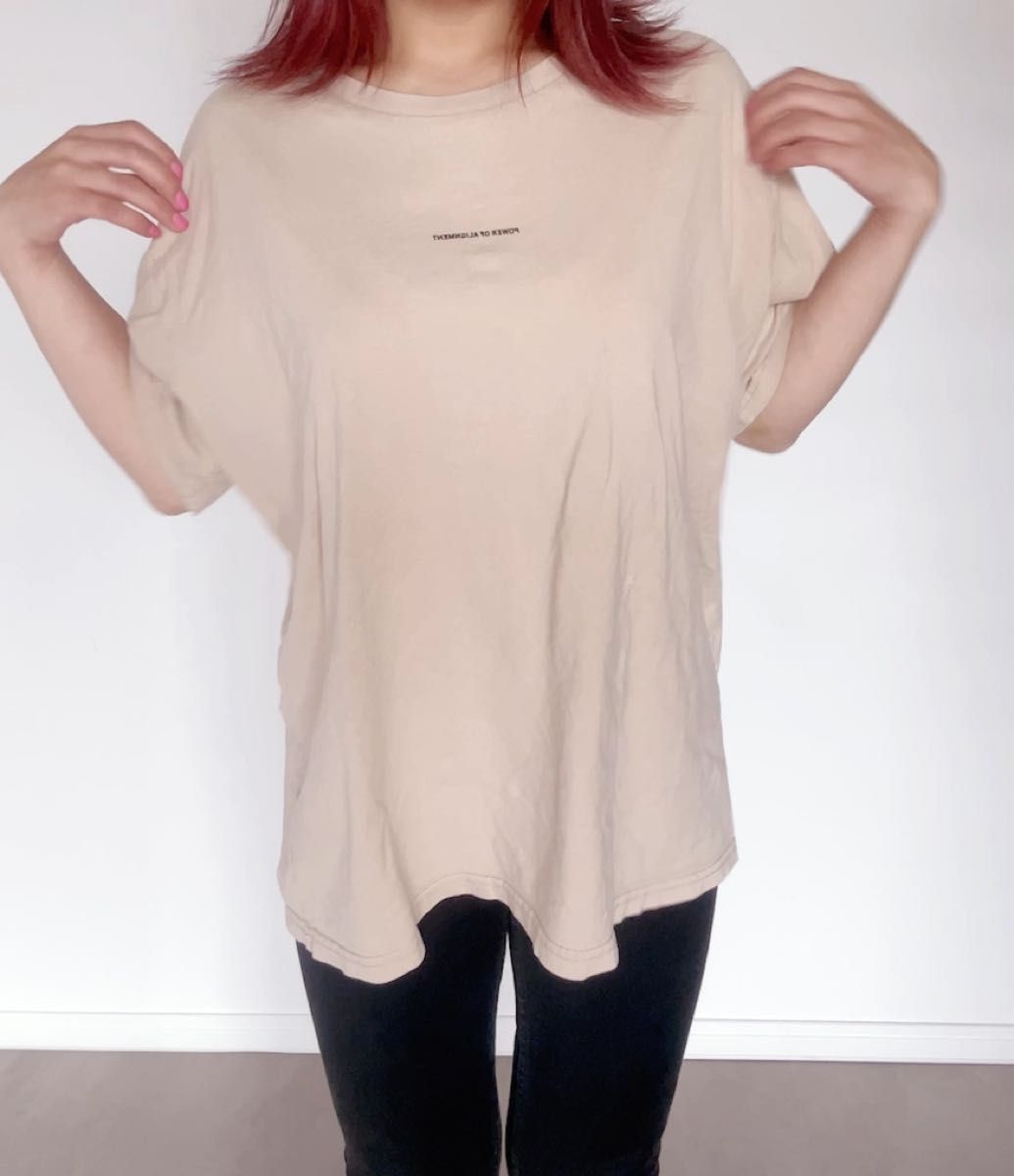 AZUL by moussy POWER OF ALGNMENT BIG TEE 半袖Tシャツ Tシャツ 半袖カットソー