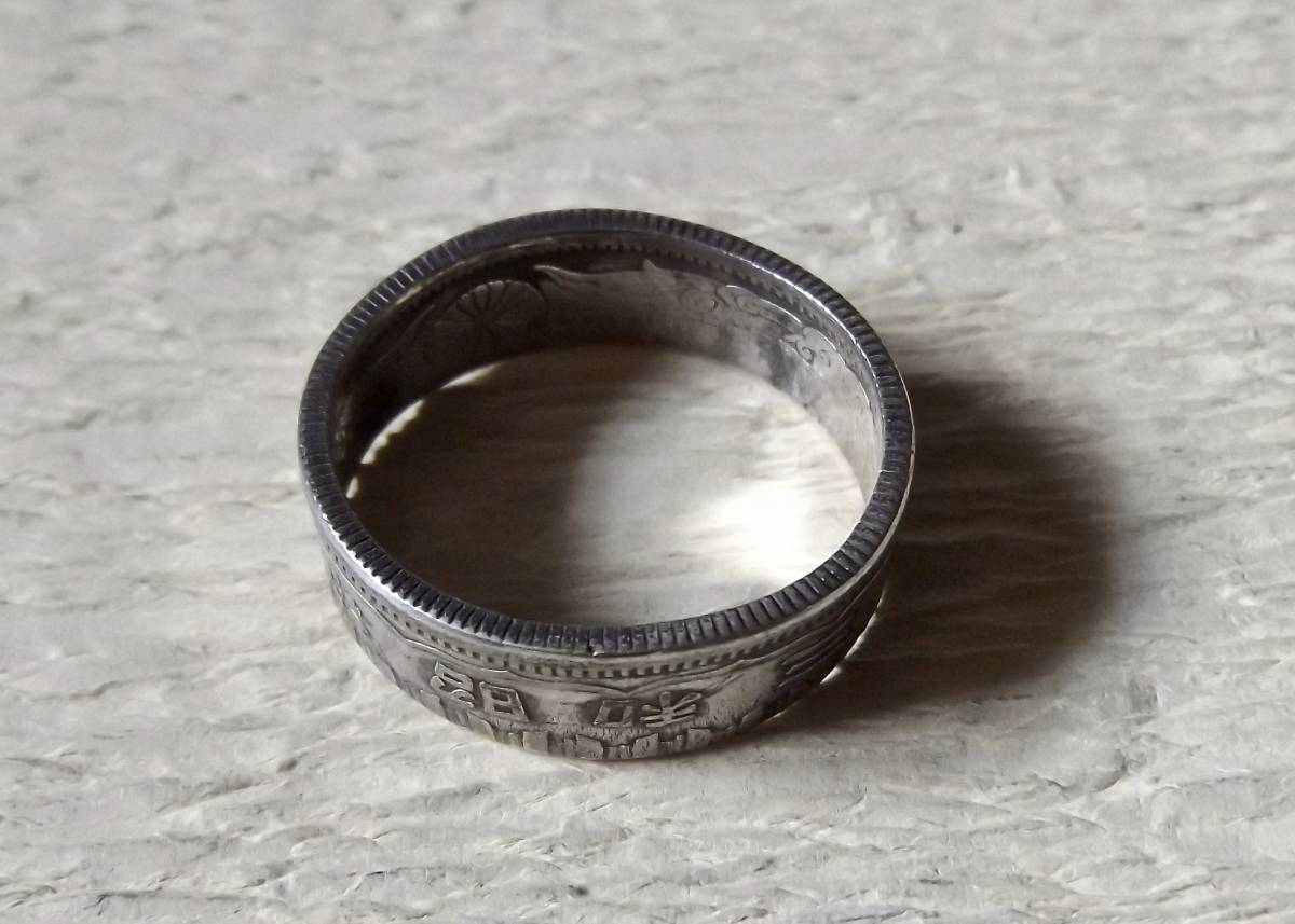 23 number silver 720/1000ko Yinling g50 sen silver coin use hand made handmade ring (11541) free shipping new goods unused .. . chapter 