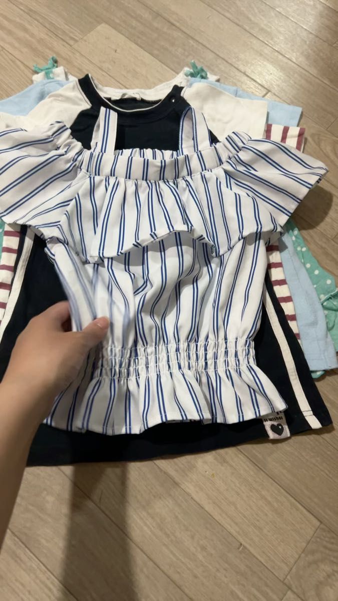 女の子 夏服 半袖 ワンピース 95cm