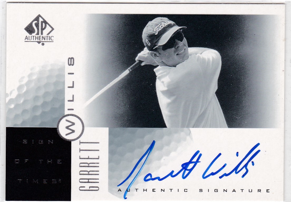 【GARRETT WILLIS】 2001 SP Authentic auto GOLF 直筆サイン_画像1