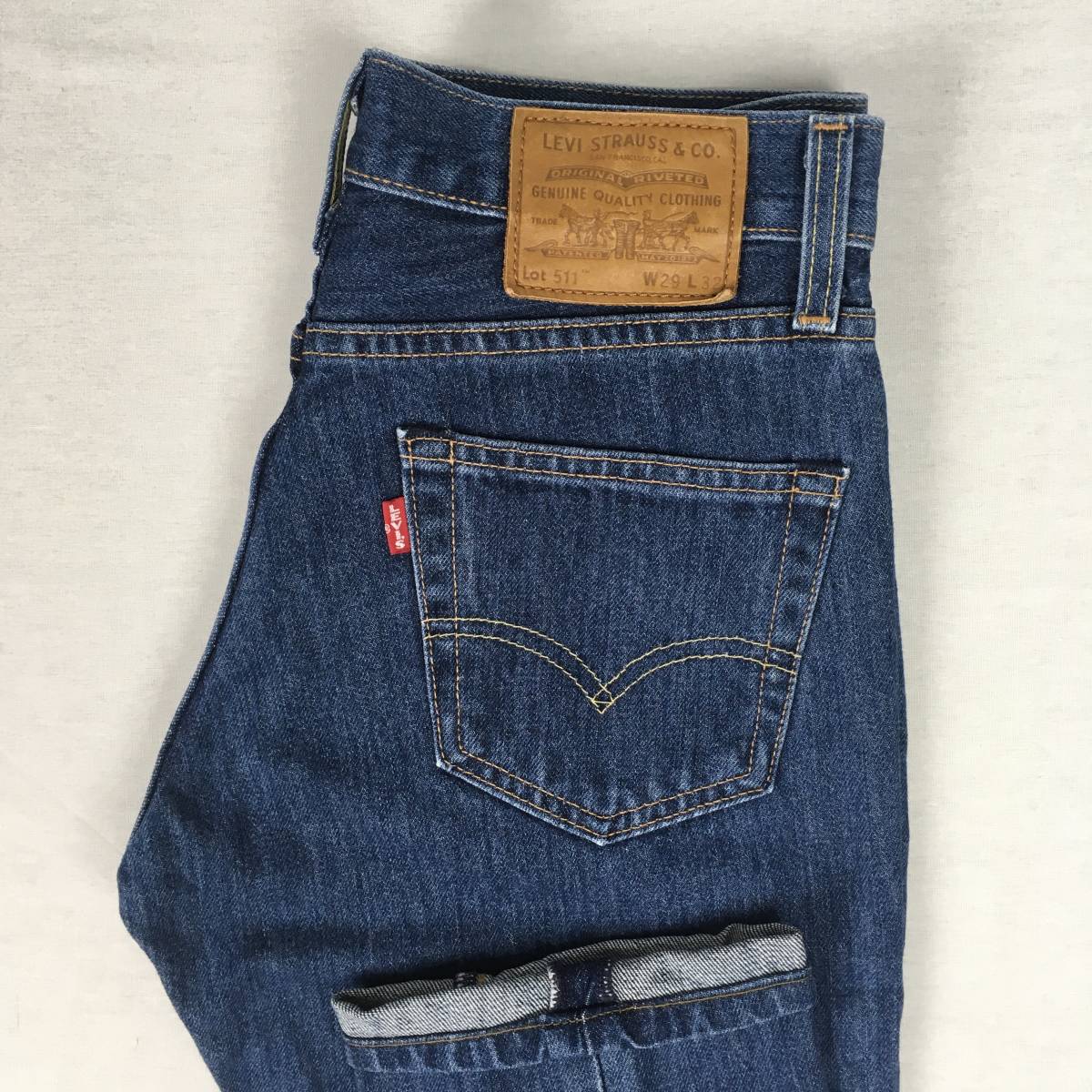 Levi's リーバイス 511 04511-2300 米国製 BIG'E' スリムフィット ジップフライ パンツ ジーンズ W29 L32 革パッチ