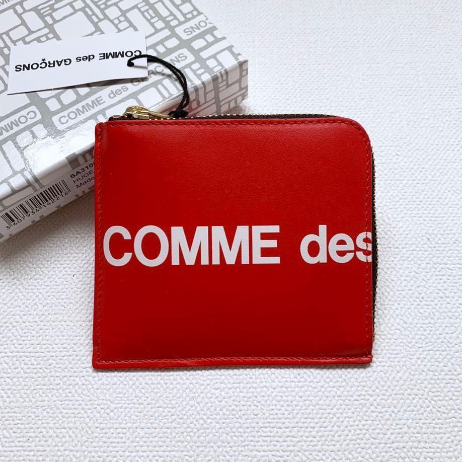  new goods Comme des Garcons HUGE LOGO Logo L character type Zip purse wallet coin case SA3100HL red red COMME des GARCONS free shipping 