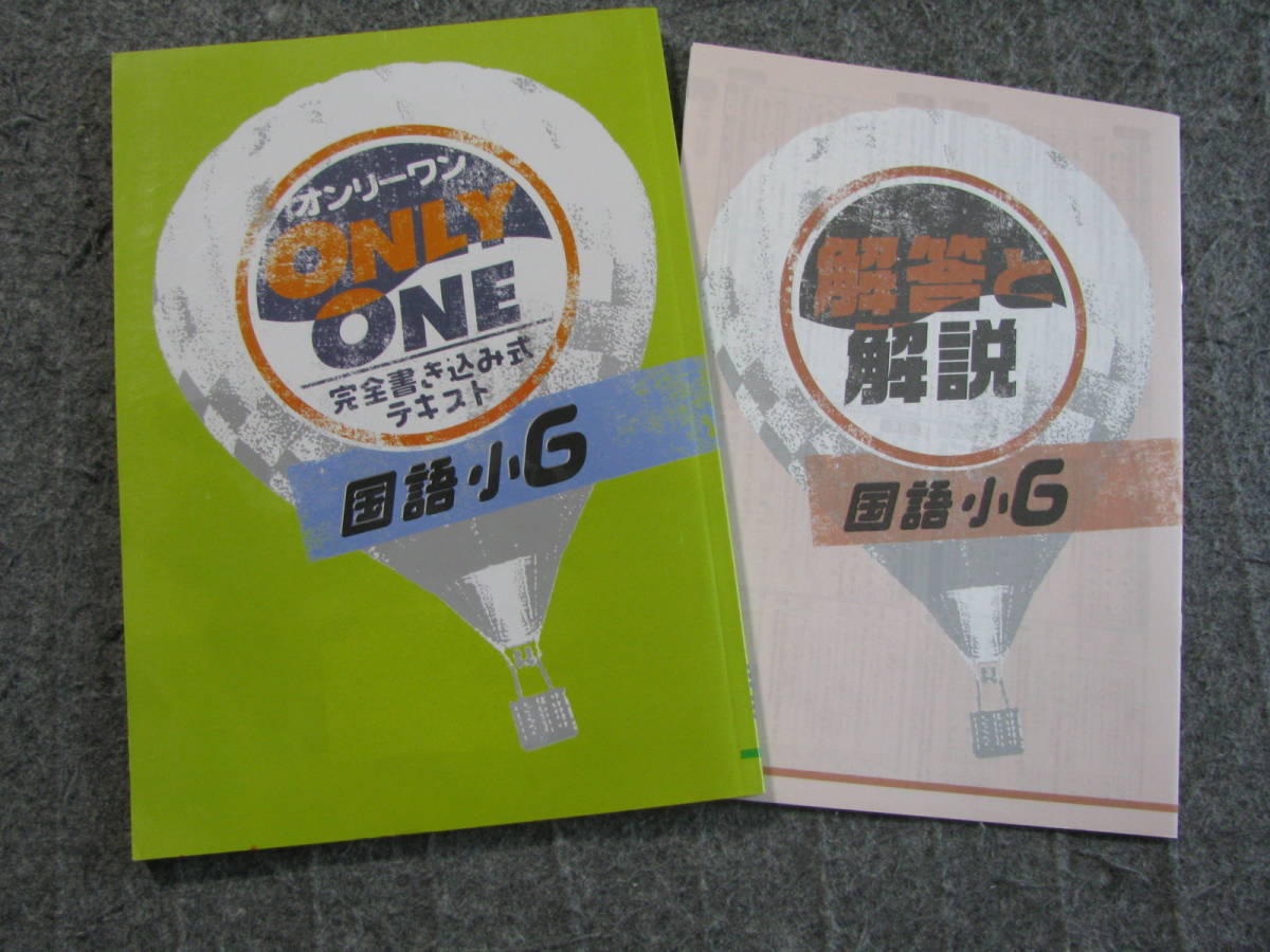 塾教材 小６国語 オンリーワン ONLY ONE 完全書き込み式テキスト 学書 未使用品 送料無料！