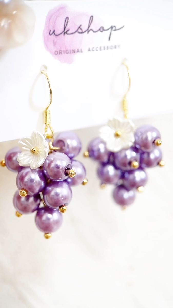 2点同時購入でおまかせピアスorおまかせイヤリングプレゼント ハンドメイドピアス ハンドメイドイヤリング パールアクセサリー