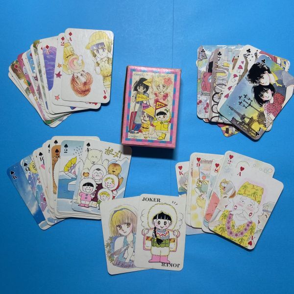 【りぼん 昭和 ふろく】?トランプ（トラベルトランプ）池野戀、本田恵子、佐々木潤子、樹原ちさと）ときめきトゥナイト　ケースつき