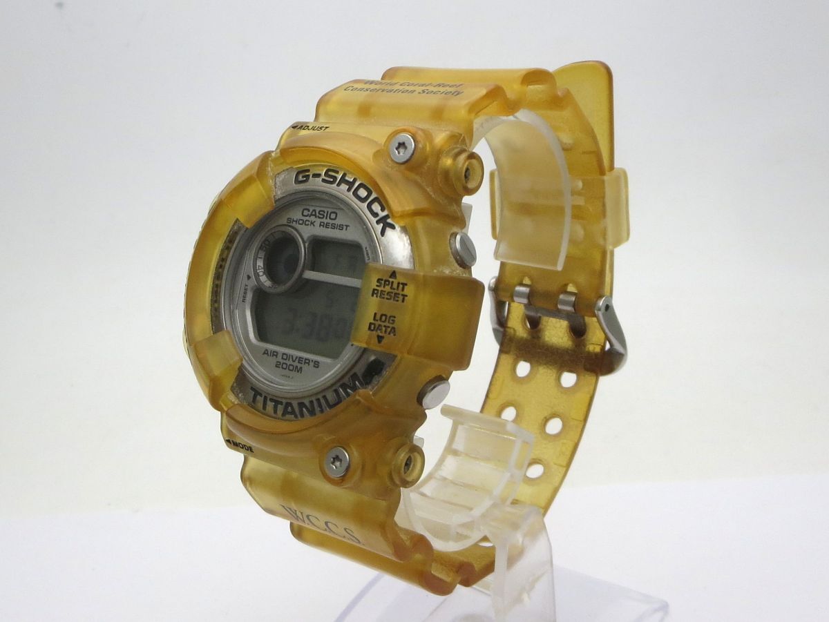 1000円スタート 腕時(shí)計(jì) CASIO カシオ G-SHOCK FROGMAN W.C.C.S. 1294 DW-8201WC クオーツ QZ エアダイバーズ 200M チタン WHO W60089