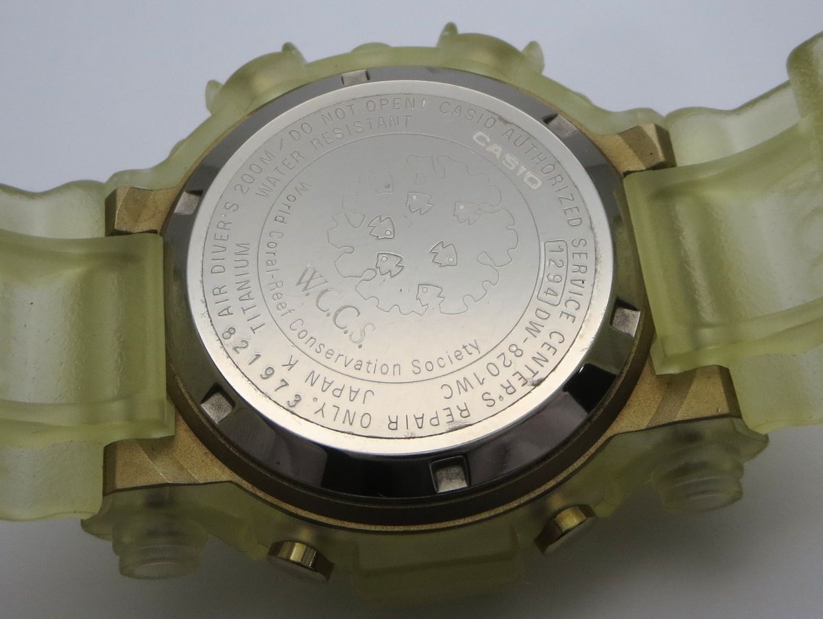 1000円スタート 腕時計 CASIO カシオ G-SHOCK FROGMAN W.C.C.S. 1294 DW-8201WC クオーツ QZ エアダイバーズ 200M チタン WHO W60088